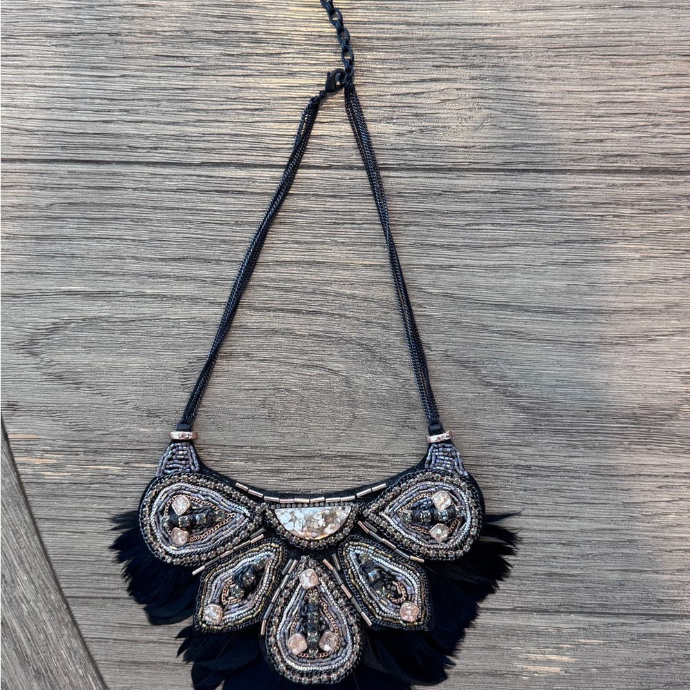 Elegant Black Beaded Necklace